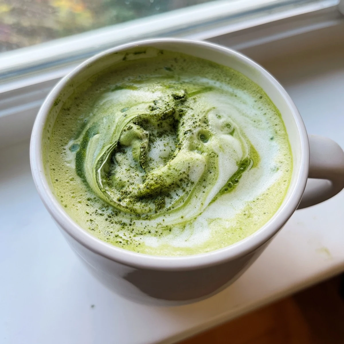 Enjoy a comforting, creamy Coconut Ginger Matcha Winter Immunity Latte with a delicate matcha dusting, ideal anytime of year.