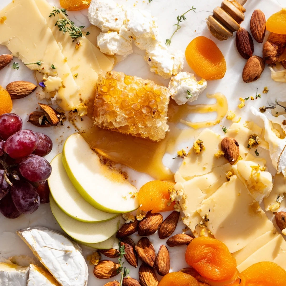 Delectable Busy Bee Honeycomb Snack Plate showcases a sweet and savory assortment for easy entertaining.