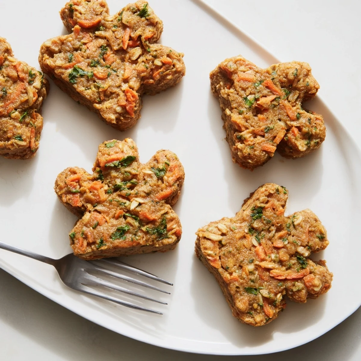 Golden, baked Friendly Dog Paw Treats, ready to spoil your pup with wholesome, homemade goodness.