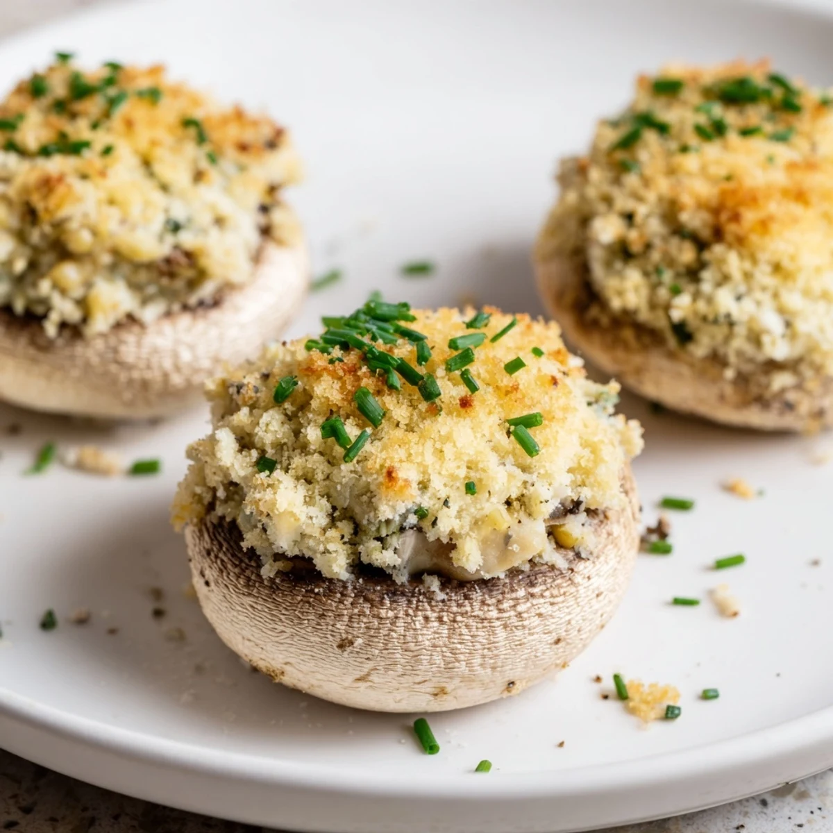 Freshly baked stuffed mushroom caps offer savory aromas and textures, perfect for sharing at gatherings.