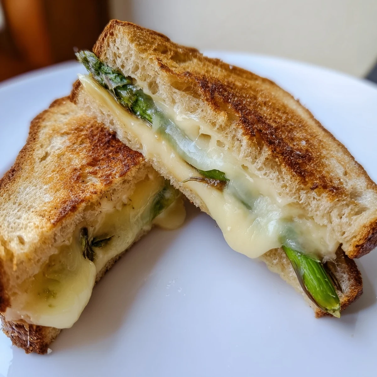 Buttery, crisp bread encases warm, creamy Brie and charred asparagus for a perfect seasonal Asparagus & Brie Grilled Cheese.