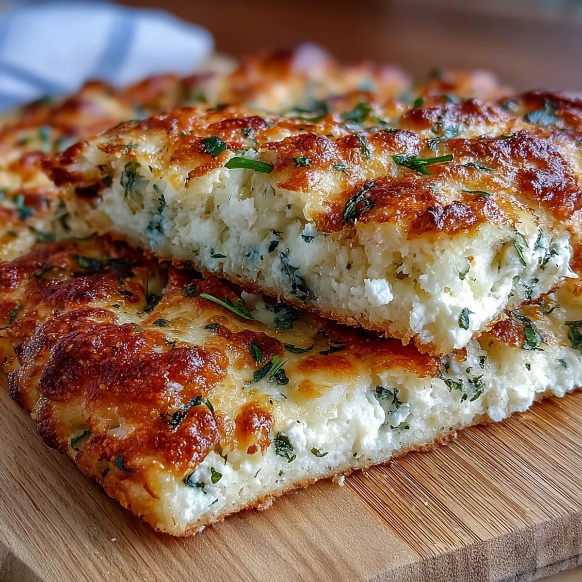 Warm, round flatbreads topped with herbs are ready to serve with your favorite Mediterranean-style toppings.