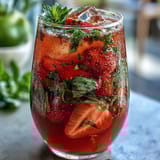 Strawberry Basil Lemonade Pitcher