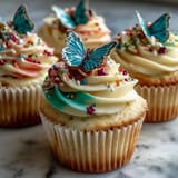 Spring Cupcakes Pastel Butterfly