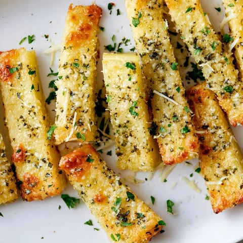 Golden baked Garlic Parmesan Celery Sticks, seasoned with herbs, ready for a crunchy bite.
