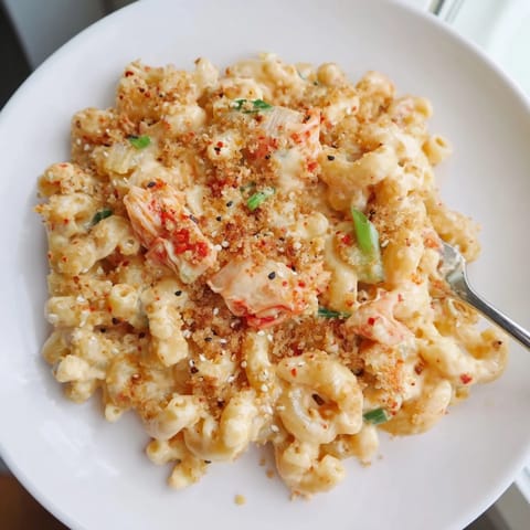 Spicy Kimchi Mac Cheese