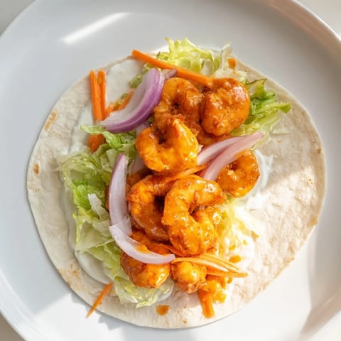 Buffalo shrimp with veggies
