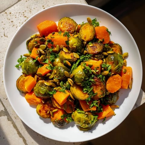 Roasted Brussels Sprouts Squash