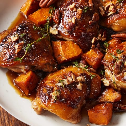 Maple Glazed Chicken Sweet Potatoes