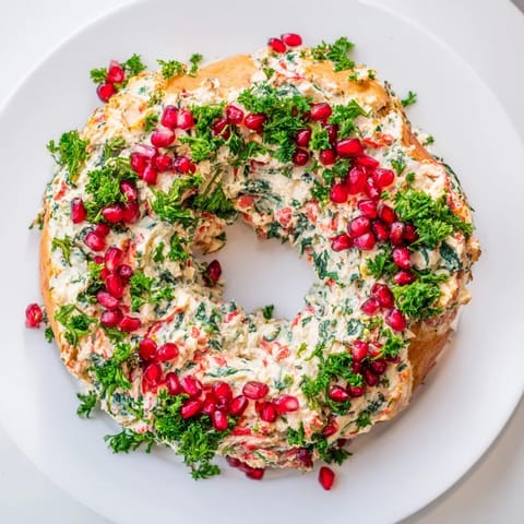 Red Pepper Spinach Wreath