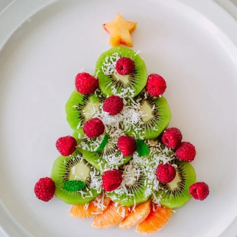 Kiwi Raspberry Christmas Tree