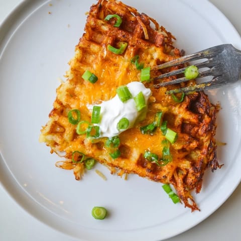 Cheesy Hash Brown Waffles