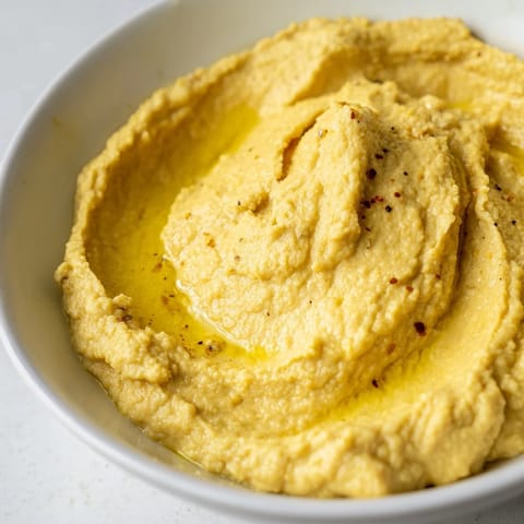 Vibrant image shows the smooth texture of homemade Chickpea Curry Paste, a delicious vegan dip.