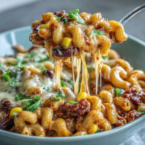 Garnished with fresh cilantro, this hearty chili mac makes a perfect weeknight dinner for six.