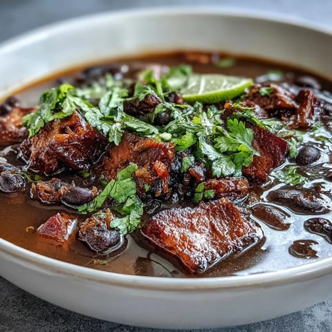 Ham Black Bean Soup Lime