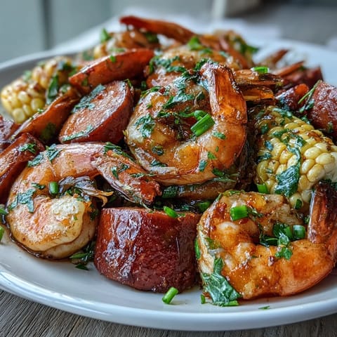 Onion Boil Cajun Shrimp Sausage