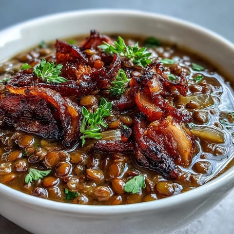 Ham Onion Lentil Stew