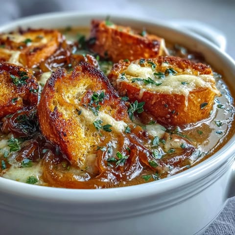 Roasted Garlic Onion Soup