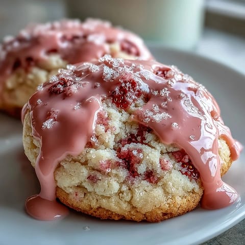 Soft Strawberry Sugar Cookies