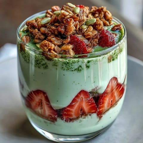 Strawberry Matcha Yogurt Parfait