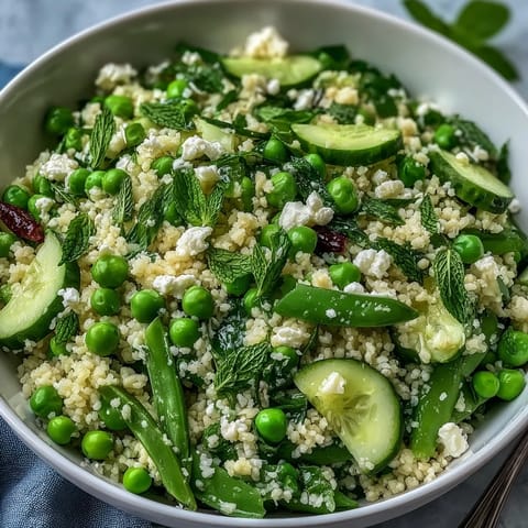 Spring Pea Mint Couscous Salad