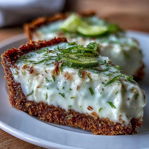 Close-up of a refreshing, zesty Coconut Lime Tart, perfect for summer.