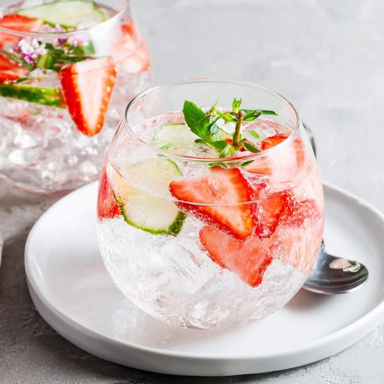 Vibrant mocktails featuring ice, flavored water, and colorful fruit slices.  