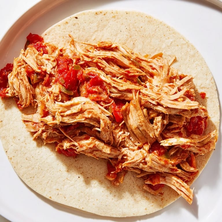 See the perfect Crock-Pot Shredded Chicken Tacos, a comforting meal of shredded chicken with savory spices and sauces.