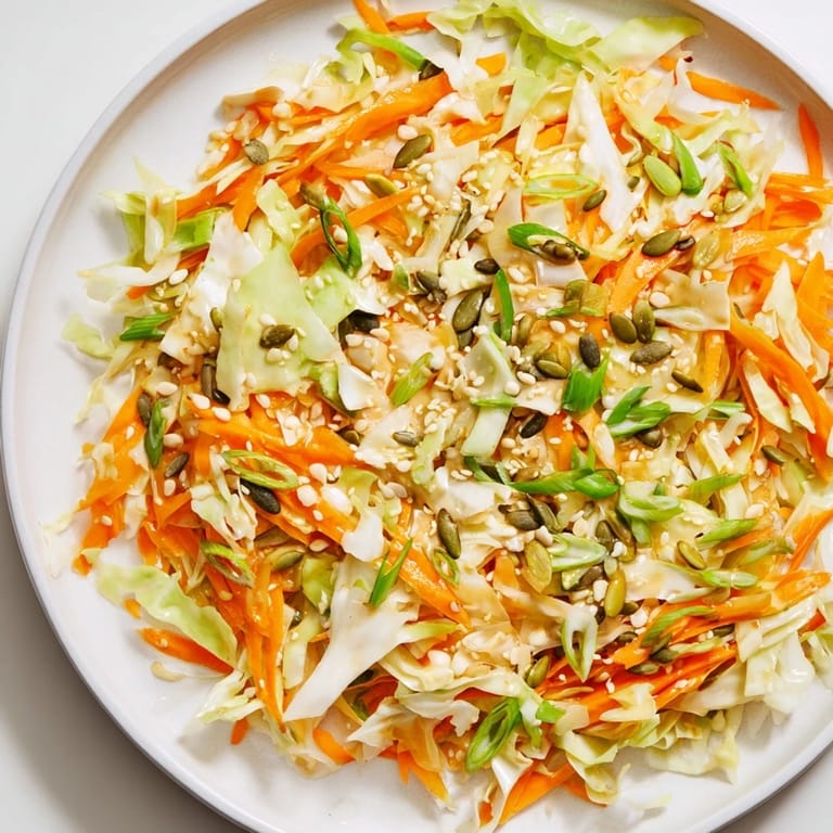 Enjoy this easy Cabbage-Core Slaw Salad; a refreshing vegan and gluten-free side, ready in just minutes.