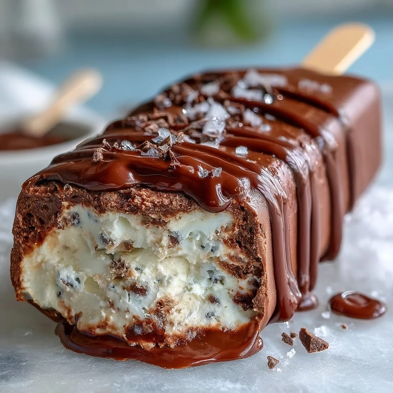 Decadent vanilla bean frappuccino fudge pops, blending smooth coffee and chocolate fudge for an indulgent frozen dessert.