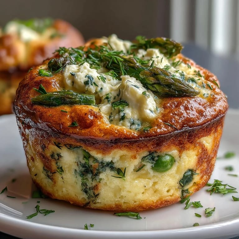Savory egg muffins packed with seasonal spring vegetables, perfect for healthy meal prep or brunch.
