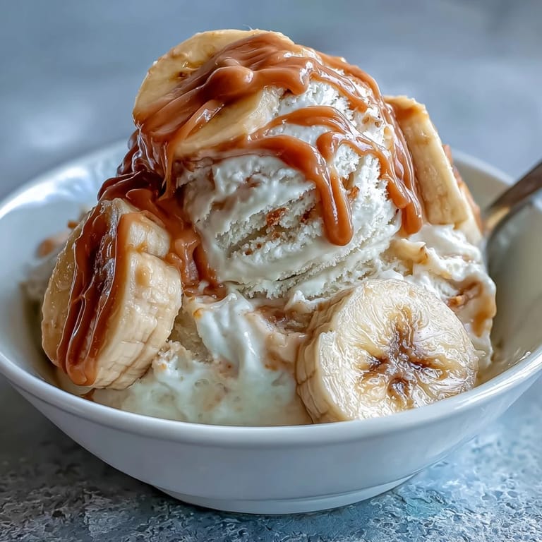 Naturally sweet 4-Ingredient Peanut Butter Banana Ice Cream, ready to enjoy.