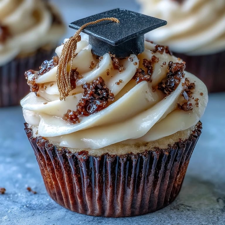 Celebrate sweetly with these fun graduation cupcakes and shimmering fondant details.