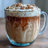 Creamy dandelion tea latte with oat milk and vanilla, topped with cinnamon foam in a cozy mug.